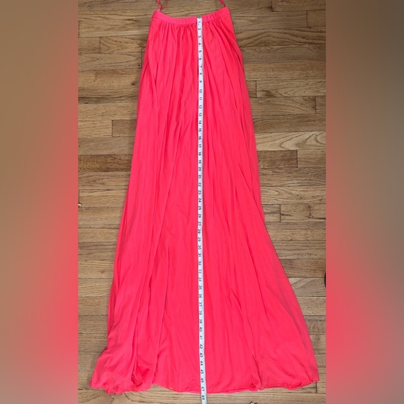 La Femme Pink Beaded Lace To Two Piece Dress With Pockets - Picture 7 of 7